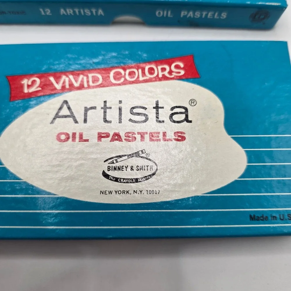 Binney & Smith Artista Oil Pastels 12 Vivid Colors Vintage Art Supplies Lot of 6